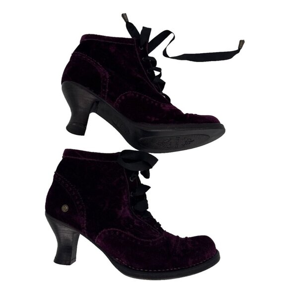 Women's Neosens Purple Velvet, Gothic, Fairy Core ,witch, Ankle Booties size 9 - Picture 6 of 16
